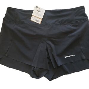 NWT Patagonia Shorts Womens Size Medium Strider Pro 3.5" Black Lightweight